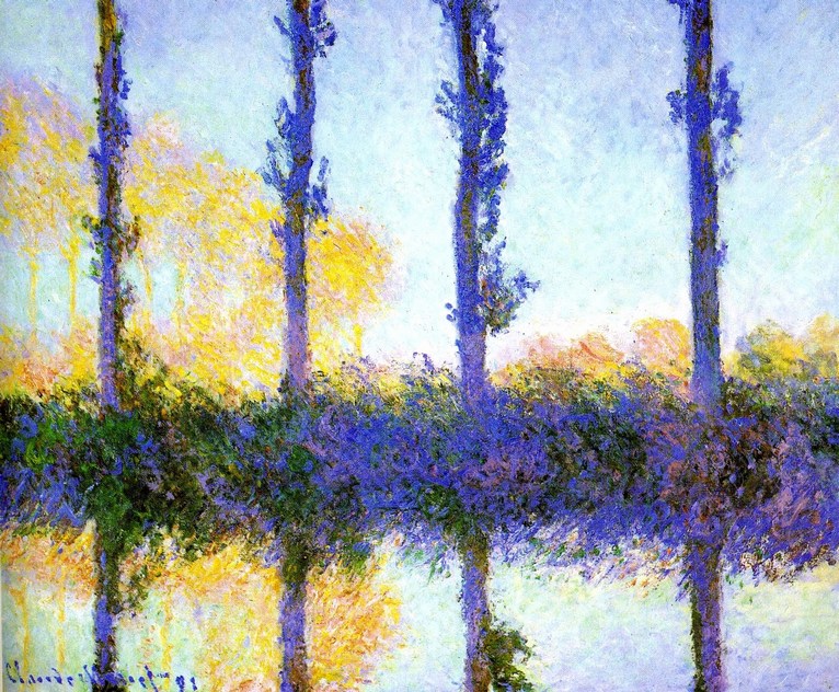Larger view of Claude Monet: Poplars - 1891