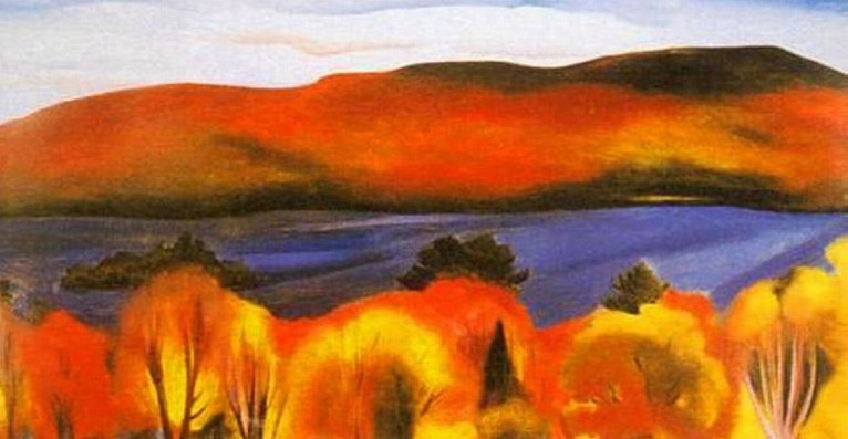 Larger view of Georgia O'Keeffe: Lake George, Autumn - 1927
