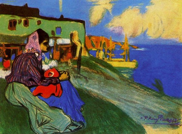 Larger view of Pablo Picasso: Gypsy In Front Of La Musicera - 1900