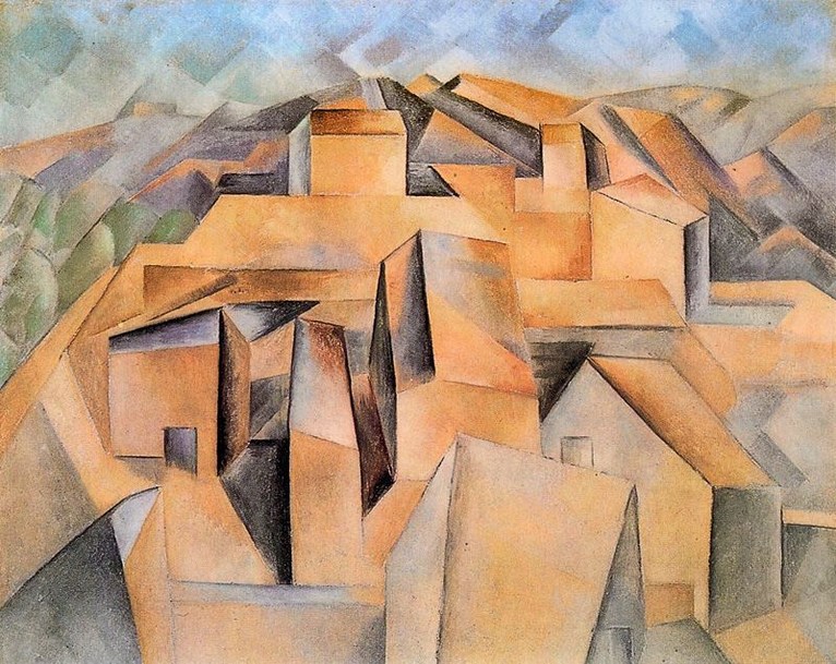 Larger view of Pablo Picasso: Houses on the Hill in Horta de Ebbo - 1909