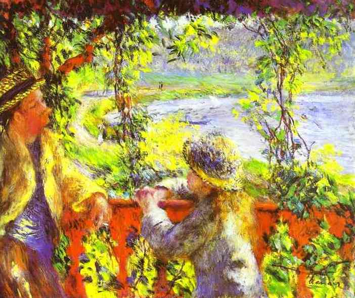 Larger view of Pierre Auguste Renoir: By the Lake - 1880