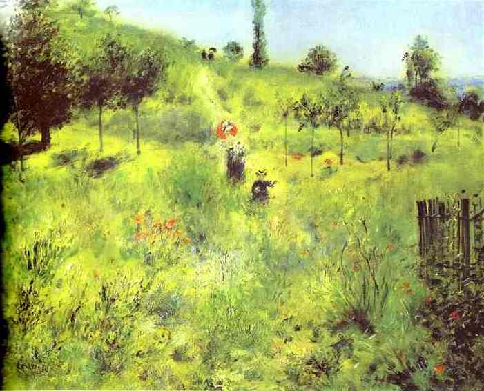 Larger view of Pierre Auguste Renoir: Country Footpath in the Summer - 1874