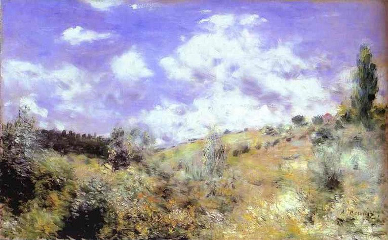 Larger view of Pierre Auguste Renoir: The Gust of Wind - 1872