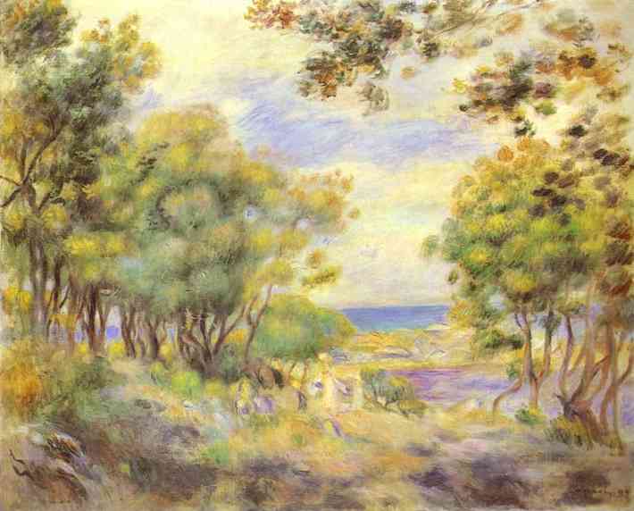 Larger view of Pierre Auguste Renoir: Landscape at Beaulieu - 1899