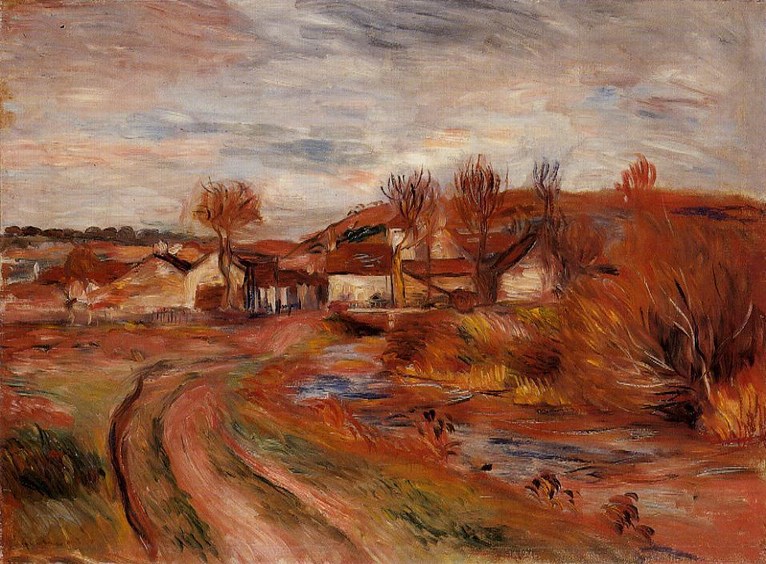 Larger view of Pierre Auguste Renoir: Landscape in Normandy - 1895