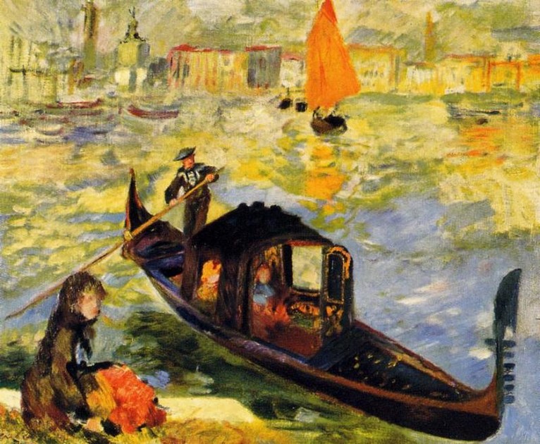 Larger view of Pierre Auguste Renoir: Venetian Gondola 1881