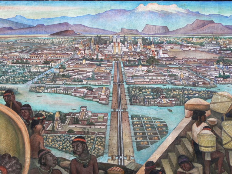 Larger view of Diego Rivera: The Great City of Tenochtitlan - 1945