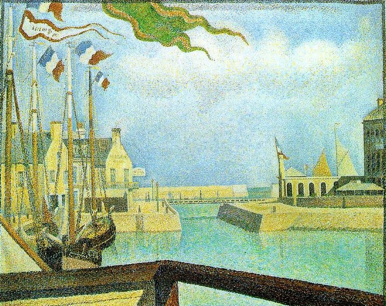 Larger view of Georges Seurat: Sunday at Port-en-Bessin - 1888