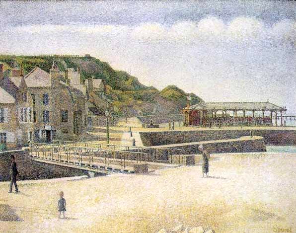 Larger view of Georges Seurat: Port-en-Bessin - 1888