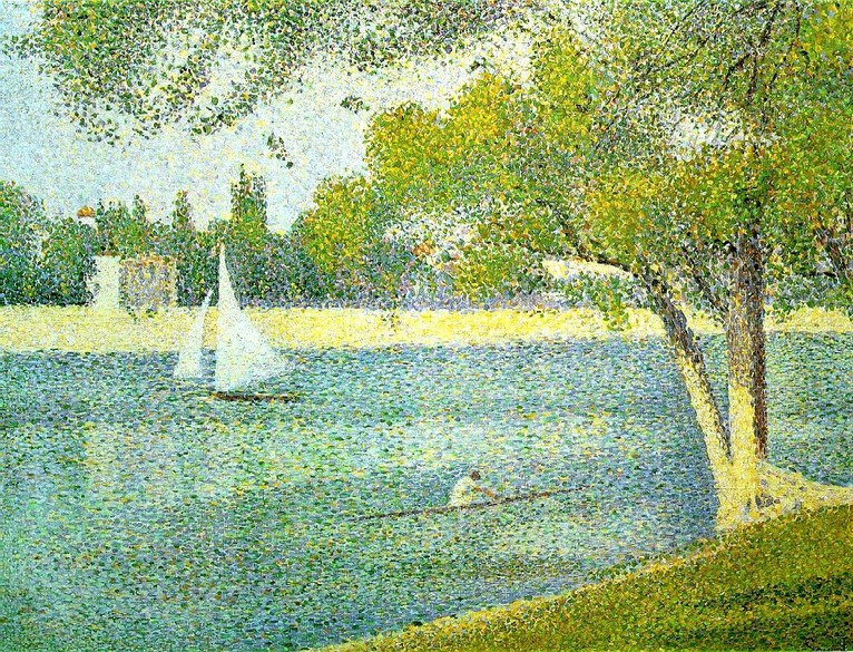 Larger view of Georges Seurat: The Seine at La Grande Jatte - 1888