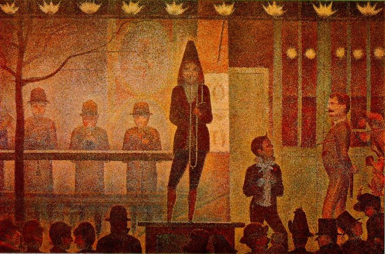 Larger view of Georges Seurat: The Side Show - 1885