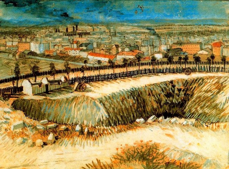 Larger view of Vincent van Gogh: Outskirts of Paris near Montmartre - 1887