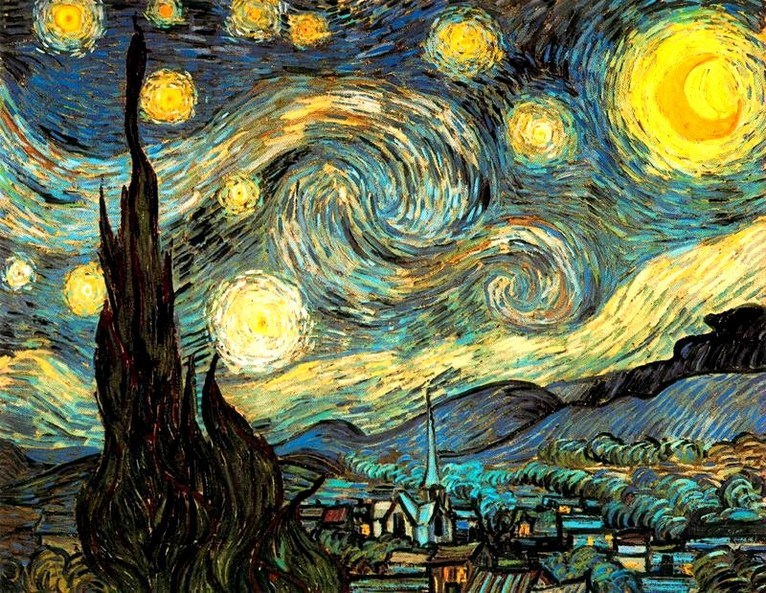 Larger view of Vincent van Gogh: Starry Night - 1889