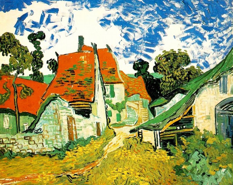 Larger view of Vincent van Gogh: Village Street in Auvers - 1890