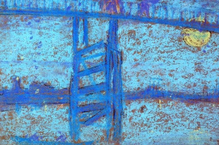 Larger view of James Whistler: Nocturne: Battersea Bridge - 1872